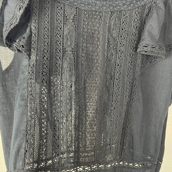 SEA New York Black Lace Ruffle Top - Picture 6 of 6